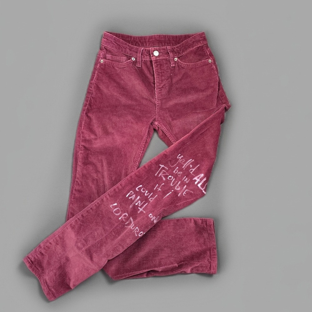 Patagonia Women 25x32 Corduroy Pants‎ Burgundy Organic Cotton Gorpcore